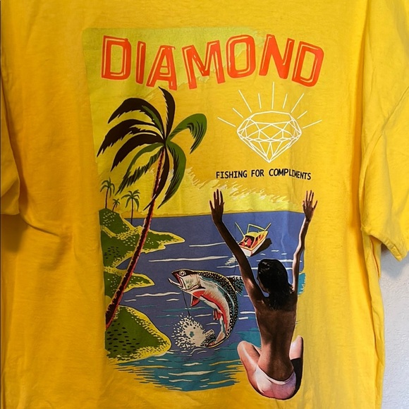 Diamond Supply Co. Graphic Yellow T Shirt - Picture 3 of 7